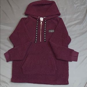 Pink fleece hoodie